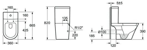Бачок напольного унитаза Lavinia Boho Biore 33043040