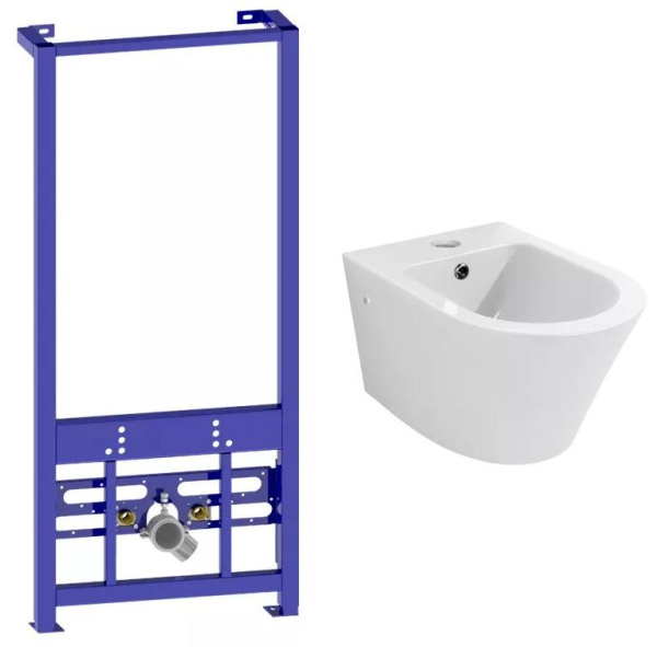 Комплект 2 в 1 Lavinia Boho Relfix Biore 77070255, подвесное биде, система инсталляции для биде