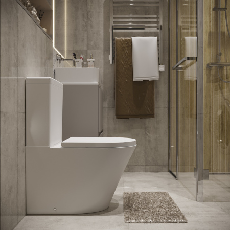 Унитаз-компакт с бачком и сиденьем микролифт Lavinia Boho Biore Rimless 3304001R