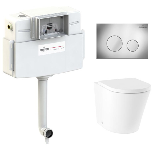 Комплект 4 в 1 Lavinia Boho Biore 77060234, приставной унитаз, сиденье микролифт, бачок скрытого монтажа, крепление, клавиша смыва