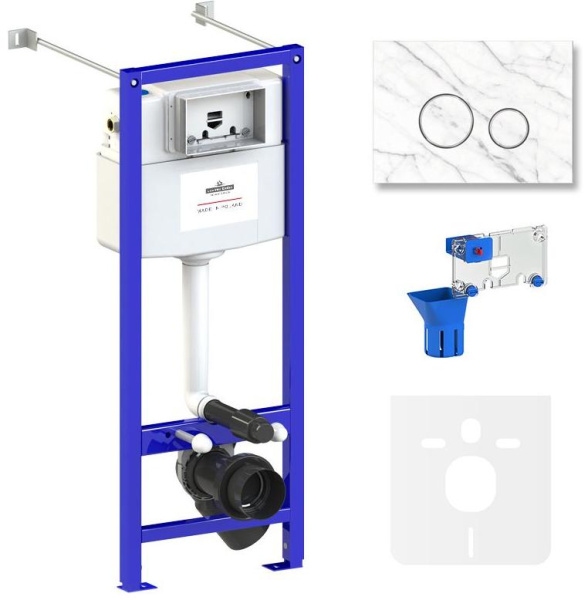 Комплект 5 в 1 Lavinia Boho Relfix 77020070, инсталляция, крепление, клавиша смыва, шумоизоляция, диспенсер