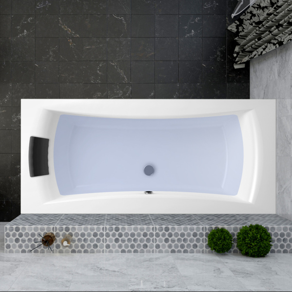 Комплект 4 в 1 Lavinia Boho Evan S2-3711019P, акриловая ванна 190x90 см, усиленный металлический каркас с монтажным набором, мягкий силиконовый подголовник, лицевой экран Комплект 4 в 1 Lavinia Boho Evan S2-3711019P, акриловая ванна 190x90 см, усиленный металлический каркас с монтажным набором, мягкий силиконовый подголовник, лицевой экран