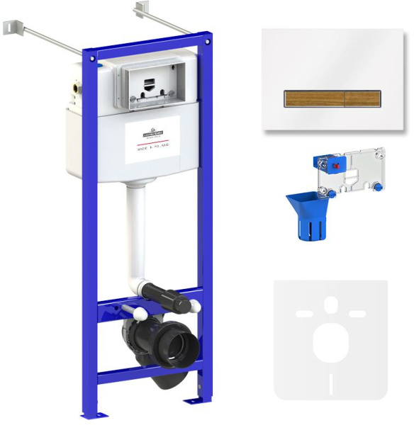 Комплект 5 в 1 Lavinia Boho Relfix 77020062, инсталляция, крепление, клавиша смыва, шумоизоляция, диспенсер