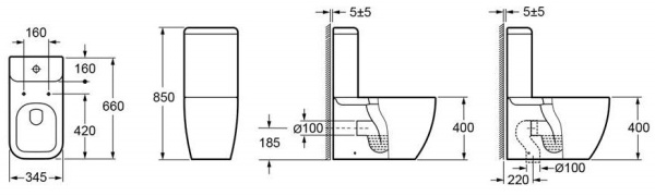 Бачок напольного унитаза Lavinia Boho One 33023050