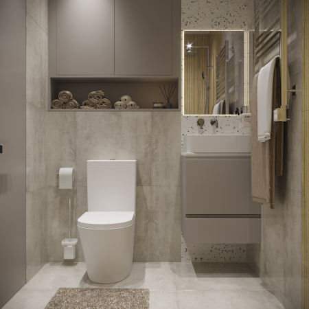 Унитаз-компакт с бачком и сиденьем микролифт Lavinia Boho Biore Rimless 3304001R