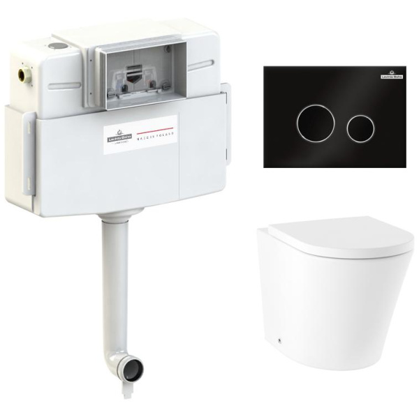 Комплект 4 в 1 Lavinia Boho Biore 77060240, приставной унитаз, сиденье микролифт, бачок скрытого монтажа, крепление, клавиша смыва