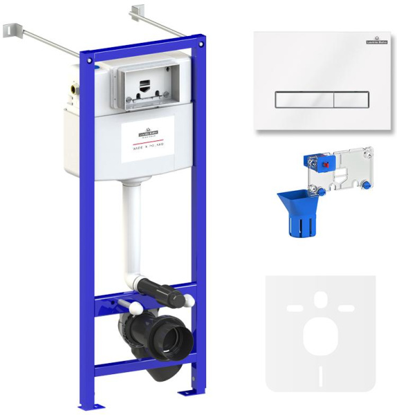 Комплект 5 в 1 Lavinia Boho Relfix 77020050, инсталляция, крепление, клавиша смыва, шумоизоляция, диспенсер