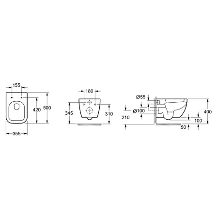 Чаша подвесного унитаза Lavinia Boho One Rimless 3302103R