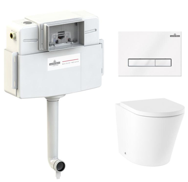 Комплект 4 в 1 Lavinia Boho Biore 77060237, приставной унитаз, сиденье микролифт, бачок скрытого монтажа, крепление, клавиша смыва