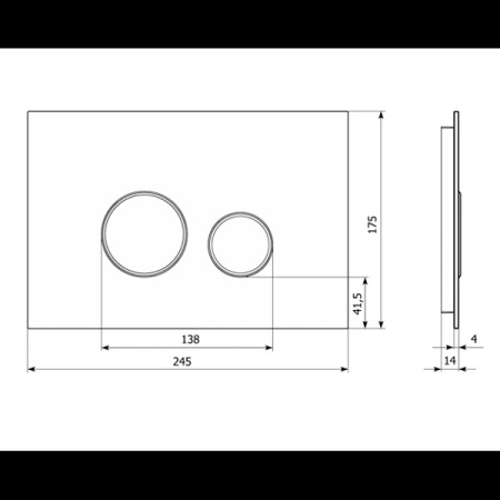 Стеклянная клавиша смыва Lavinia Boho RelFix 3805004W, белый с хромированной кромкой
