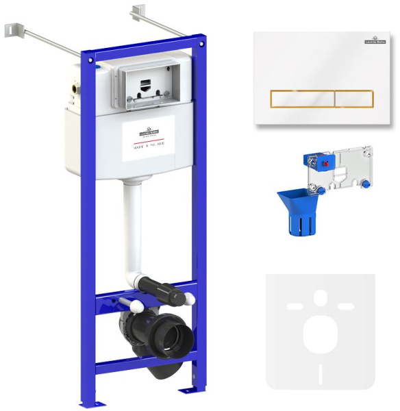 Комплект 5 в 1 Lavinia Boho Relfix 77020064, инсталляция, крепление, клавиша смыва, шумоизоляция, диспенсер