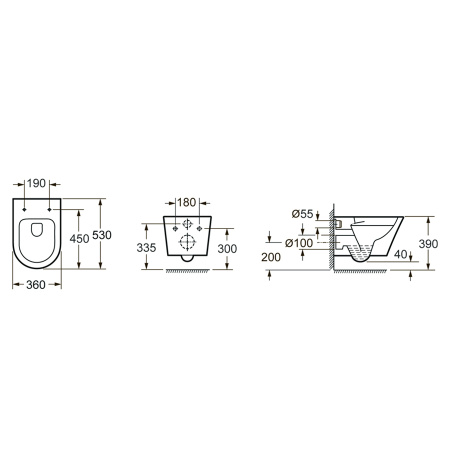 Подвесной унитаз с сиденьем микролифт Lavinia Boho Biore Rimless 3304003R