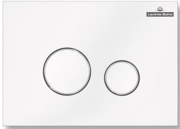 Стеклянная клавиша смыва Lavinia Boho RelFix 3805004W, белый с хромированной кромкой Стеклянная клавиша смыва Lavinia Boho RelFix 3805004W, белый с хромированной кромкой
