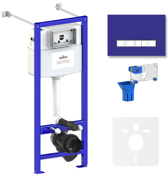 Комплект 5 в 1 Lavinia Boho Relfix 77020056, инсталляция, крепление, клавиша смыва, шумоизоляция, диспенсер