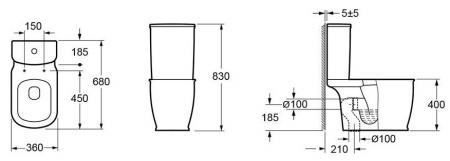 Бачок напольного унитаза Lavinia Boho Bell Pro 33013030 Бачок напольного унитаза Lavinia Boho Bell Pro 33013030