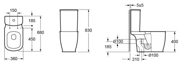 Бачок напольного унитаза Lavinia Boho Bell Pro 33013030