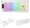 Комплект 5 в 1 Lavinia Boho One S4-3701004P, акриловая ванна 140x70 см, каркас с монтажным набором, подголовник, лицевой экран, хромотерапия