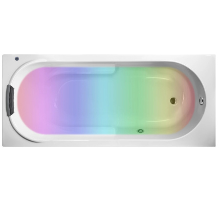 Комплект 4 в 1 Lavinia Boho Bristol S3-3502005P, акриловая ванна 150x75 см, металлический каркас с монтажным набором, мягкий подголовник, хромотерапия