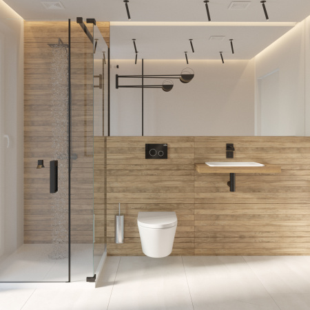 Комплект 4 в 1 инсталляции для подвесного унитаза Lavinia Boho Relfix 77010012 (с черной стеклянной клавишей смыва, звукоизоляцией и крепежом)