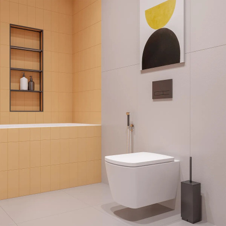 Комплект 6 в 1 Lavinia Boho Aveo Rimless 77040131, премиум со стеклянной белой клавишей, инсталляцией и унитазом