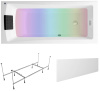 Комплект 5 в 1 Lavinia Boho One S4-3701006P, акриловая ванна 160x70 см, каркас с монтажным набором, подголовник, лицевой экран, хромотерапия