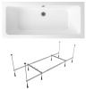 Комплект 2 в 1 Lavinia Boho Pure S1-37100080, акриловая ванна 180x80 см, усиленный металлический каркас с монтажным набором