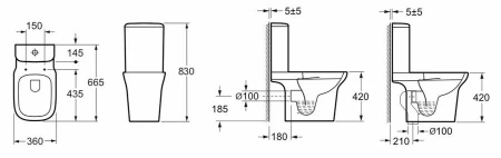 Бачок напольного унитаза Lavinia Boho Bristol 33053030
