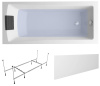 Комплект 4 в 1 Lavinia Boho One S2-3701005P, акриловая ванна 150x70 см, металлический каркас с монтажным набором, подголовник, лицевой экран