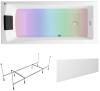 Комплект 5 в 1 Lavinia Boho One S4-3701005P, акриловая ванна 150x70 см, каркас с монтажным набором, подголовник, лицевой экран, хромотерапия