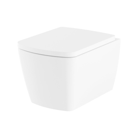 Комплект 6 в 1 Lavinia Boho Aveo Rimless 77050213, премиум со стеклянной бело-кристальной клавишей, удлиненным крепежом, инсталляцией и унитазом