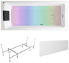 Комплект 5 в 1 Lavinia Boho One S4-3701007P, акриловая ванна 170x70 см, каркас с монтажным набором, подголовник, лицевой экран, хромотерапия