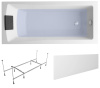 Комплект 4 в 1 Lavinia Boho One S2-3701007P, акриловая ванна 170x70 см, металлический каркас с монтажным набором, подголовник, лицевой экран