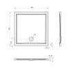 Акриловый душевой поддон Lavinia Boho One 37014900, квадратный