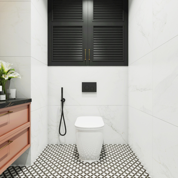 Комплект 4 в 1 Lavinia Boho Bell Pro 77060213, приставной унитаз, сиденье микролифт, бачок скрытого монтажа, крепление, клавиша смыва