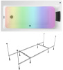 Комплект 4 в 1 Lavinia Boho Catani S3-371216PL, акриловая ванна 160x80 см (левый разворот), усиленный металлический каркас с монтажным набором, мягкий силиконовый подголовник, хромотерапия