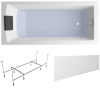 Комплект 4 в 1 Lavinia Boho One S2-3701075P, акриловая ванна 170x75 см, металлический каркас с монтажным набором, подголовник, лицевой экран
