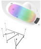 Комплект 4 в 1 Lavinia Boho Bell Pro S3-370215PR, акриловая ванна 150x100 см (правый разворот), усиленный каркас, мягкий подголовник, хромотерапия
