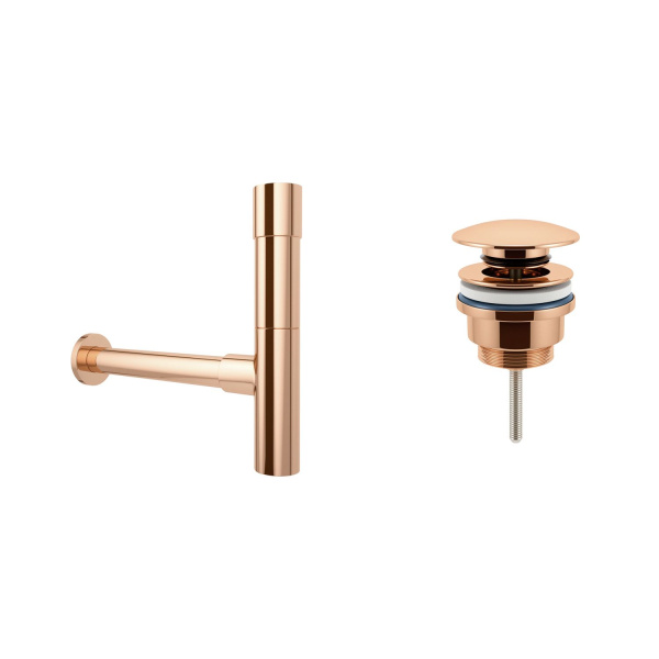 Комплект 3 в 1 Lavinia Boho One 21520775: подвесная раковина 37 см, металлический сифон, донный клапан