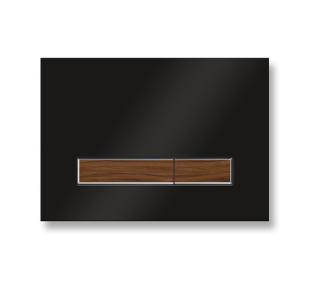 Комплект 6 в 1 Lavinia Boho Biore Rimless 75110178, премиум со стеклянной черно-коричневой клавишей, инсталляцией и унитазом