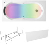 Комплект 5 в 1 Lavinia Boho Easter Pro S4-3706005P, акриловая ванна 150x70 см, усиленный металлический каркас с монтажным набором, мягкий силиконовый подголовник, лицевой экран, хромотерапия