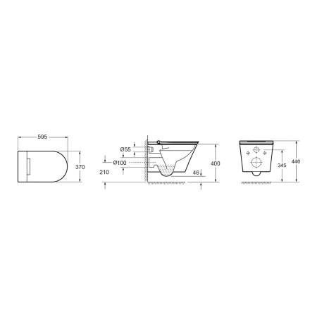 Подвесной унитаз умный, с сиденьем микролифт Lavinia Boho Smart V-Clean 3359102R