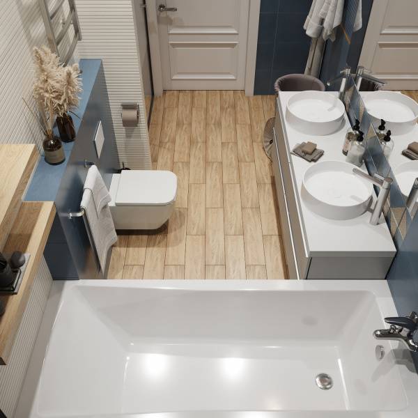 Комплект 3 в 1 Lavinia Boho One S2-37010060, акриловая ванна 160x70 см, металлический каркас с монтажным набором, лицевой экран