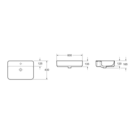 Раковина накладная для ванной комнаты Lavinia Boho Bathroom Sink Slim 33311008 60 см