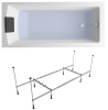 Комплект 3 в 1 Lavinia Boho One S1-3701075P, акриловая ванна 170x75 см, металлический каркас с монтажным набором, мягкий силиконовый подголовник