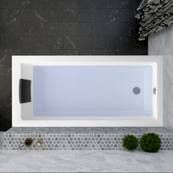 Акриловая ванна Lavinia Boho Element 37090080, усиленный армированный корпус ванны, 170x80 см