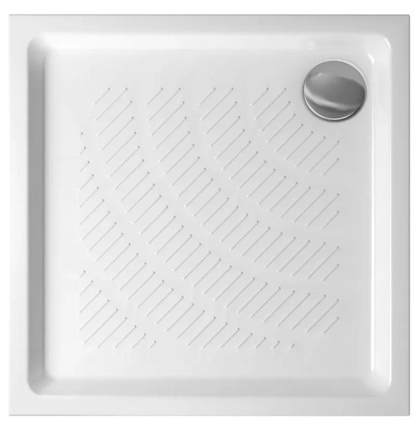 Комплект квадратного душевого поддона с сифоном Lavinia Boho Rock 3707380S, 80 х 80 см