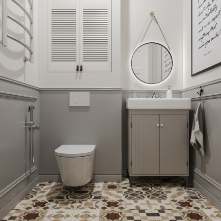 Комплект 4 в 1 инсталляции для подвесного унитаза Lavinia Boho Relfix 77020017 (с белой пластиковой клавишей смыва, звукоизоляцией и крепежом)