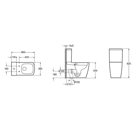 Унитаз-компакт с бачком и сиденьем микролифт Lavinia Boho Aveo Rimless 3306010R