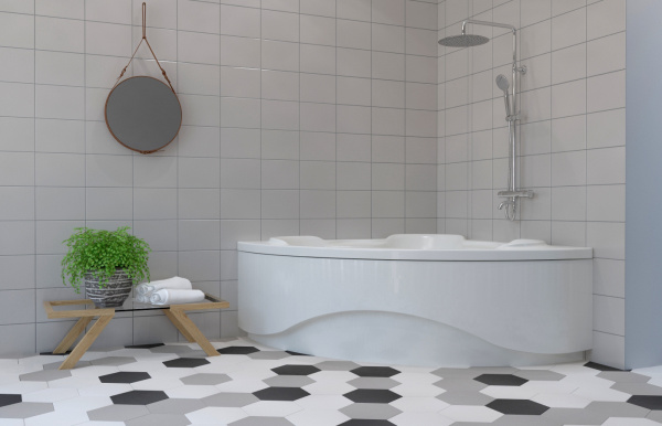 Комплект 3 в 1 Lavinia Boho Elegant S1-3705015P, акриловая ванна 150x150 см, усиленный металлический каркас с монтажным набором, мягкий силиконовый подголовник 2 штуки