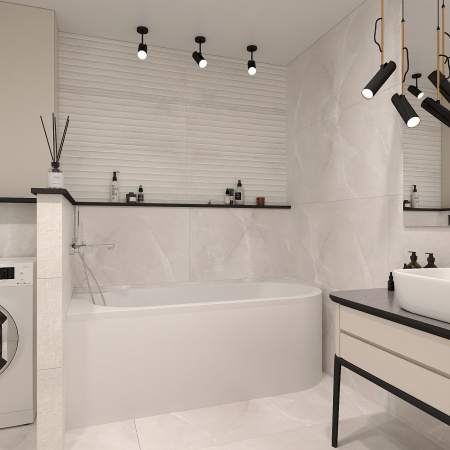 Комплект 3 в 1 Lavinia Boho Art II S2-3713170R, акриловая ванна 170x72,5 см (правый разворот), усиленные металлические ножки с монтажным набором, лицевой экран